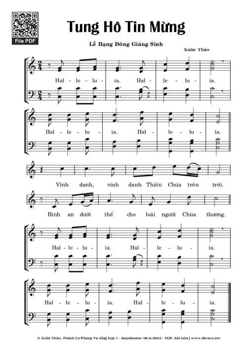 Sheet PDF of Thtm. Lễ Rạng Đông Giáng Sinh