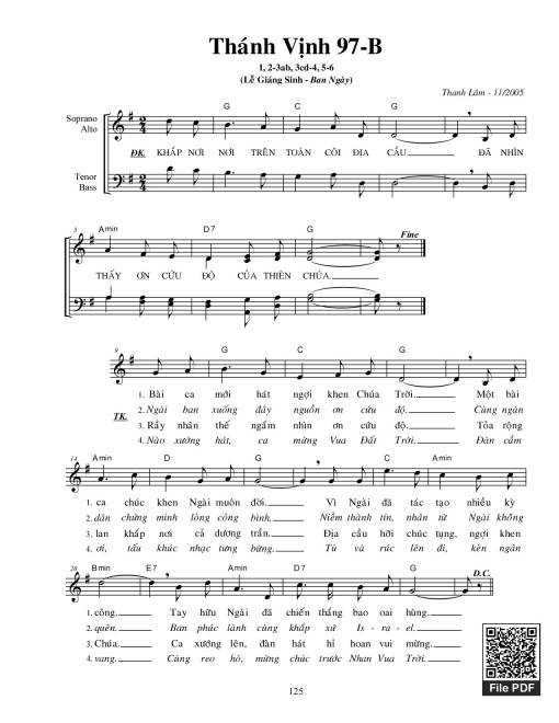 Thánh Vịnh 97, Lễ Giáng Sinh (Ban Ngày