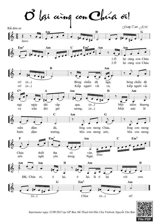 Ở Lại Cùng Con Chúa Ơi