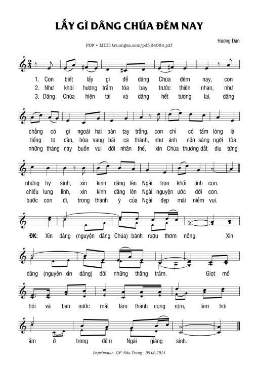 Lấy Gì Dâng Chúa Đêm Nay