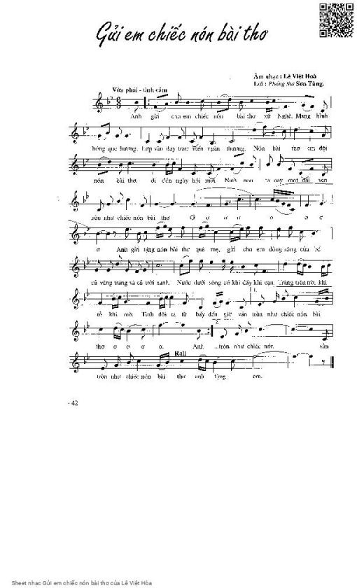 Gửi em chiếc nón bài thơ