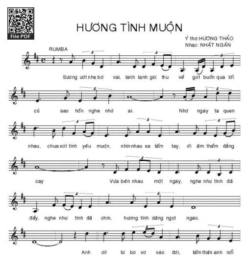 Sheet PDF of Hương Tình Muộn