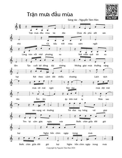 Sheet PDF of Trận mưa đầu mùa