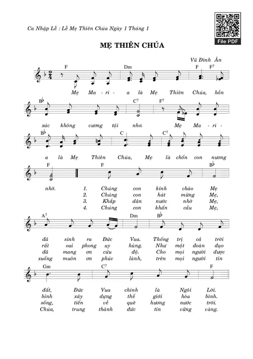 Mẹ Thiên Chúa - Vũ Đình Ân