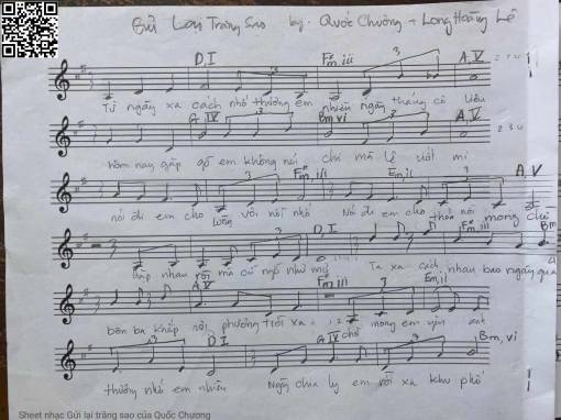 Sheet PDF of Gửi lại trăng sao