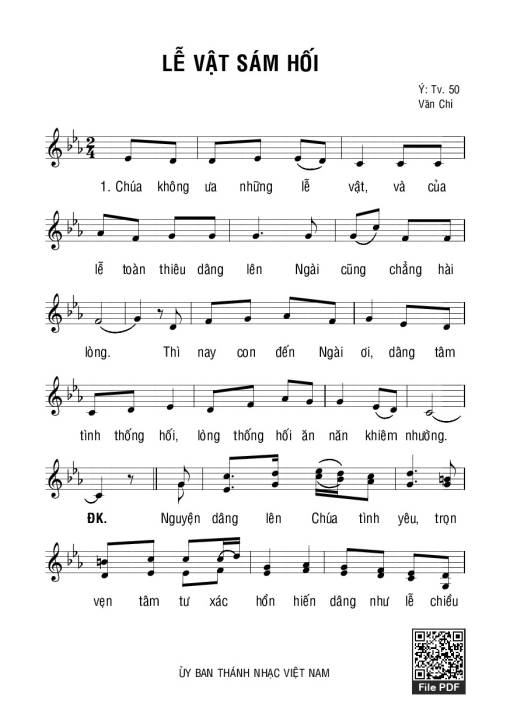 Sheet PDF of Lễ Vật Sám Hối