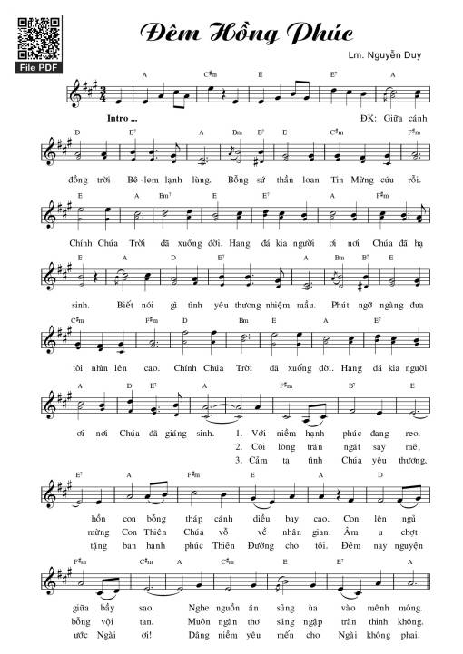 Sheet PDF of Đêm Hồng Phúc