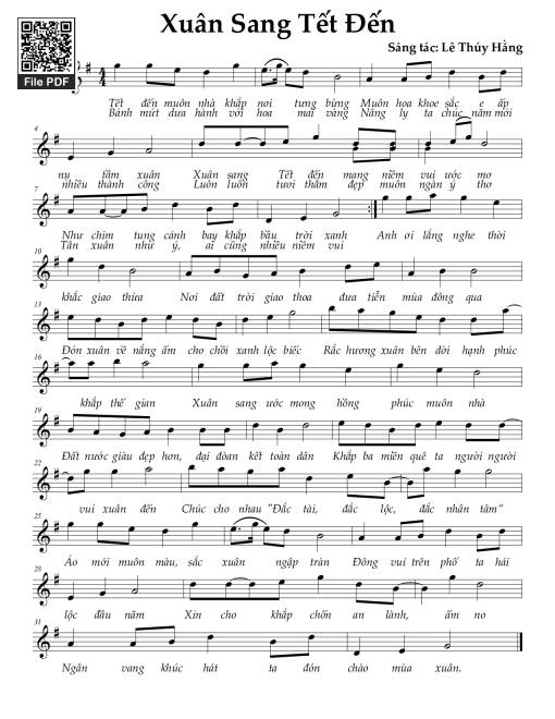 Sheet PDF of Xuân sang tết đến