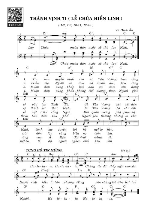 Thánh Vịnh 71, Lễ Chúa Hiển Linh