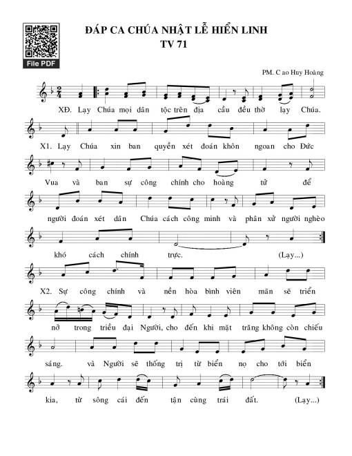 Thánh Vịnh 71, Lễ Hiển Linh