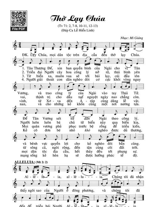 Thánh Vịnh 71, Lễ Hiển Linh