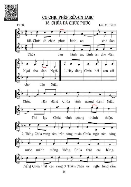 Thánh Vịnh 28, Chúa Đã Chúc Phúc