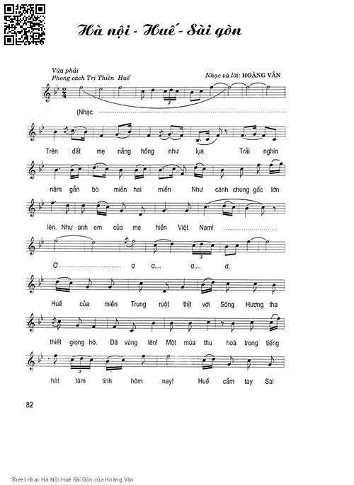 Sheet PDF of Hà Nội Huế Sài Gòn