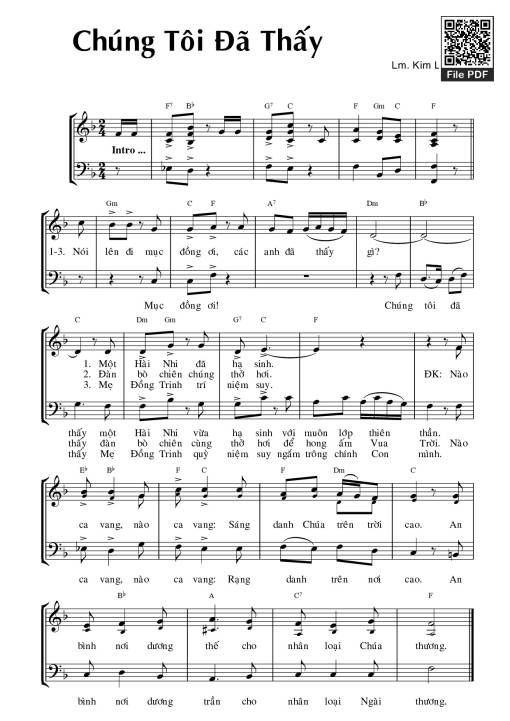 Sheet PDF of Chúng Tôi Đã Thấy