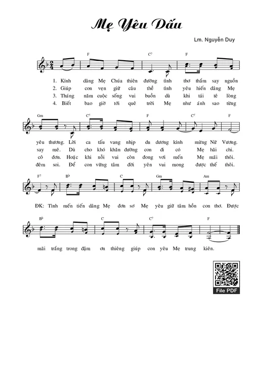 Mẹ Yêu Dấu - Nguyễn Duy