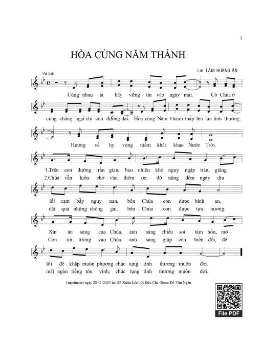 Hòa Cùng Năm Thánh