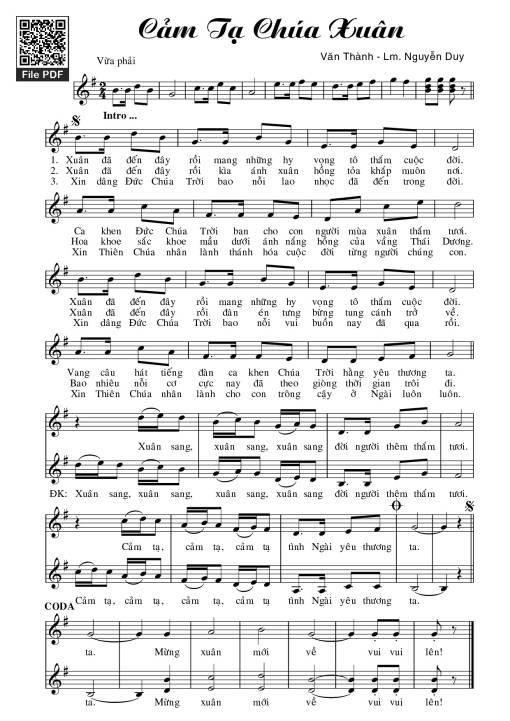 Cảm tạ Chúa Xuân