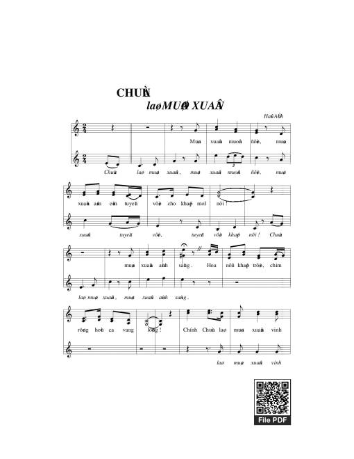 Sheet PDF of Chúa là mùa xuân