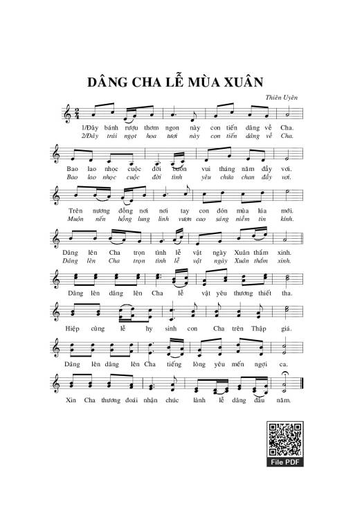 Dâng Cha lễ mùa xuân