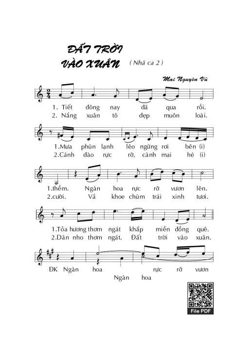 Sheet PDF of Đất trời vào xuân