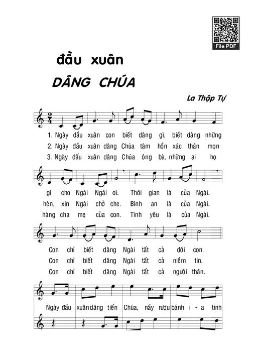 Đầu xuân dâng Chúa