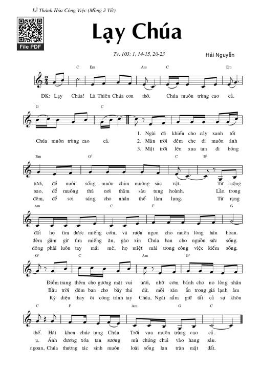 Lạy Chúa (Tv. 103)