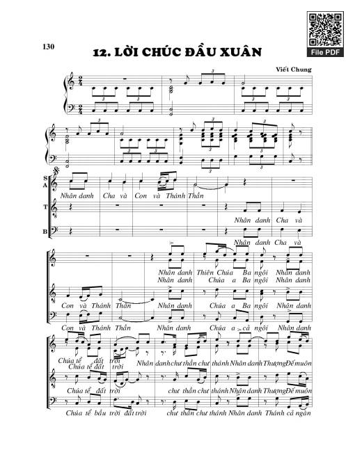 Sheet PDF of Lời chúc đầu xuân