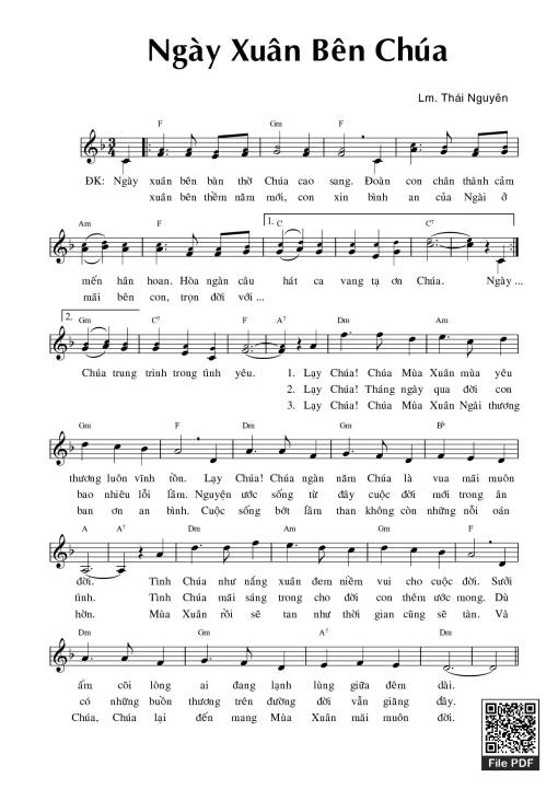Sheet PDF of Ngày xuân bên Chúa
