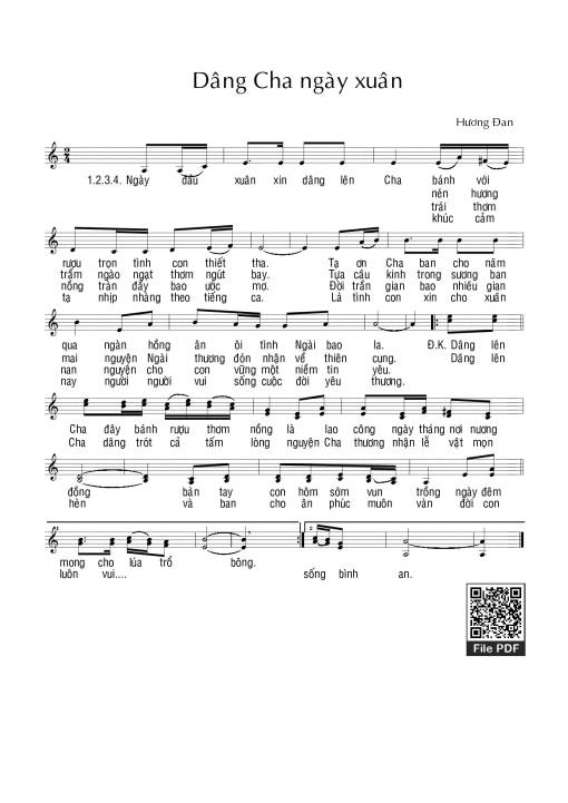 Sheet PDF of Ngày xuân dâng Cha