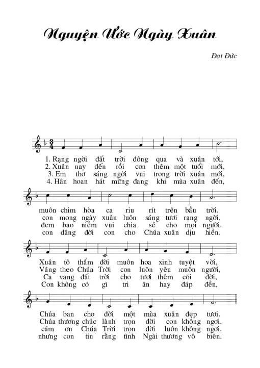 Sheet PDF of Nguyện ước ngày xuân