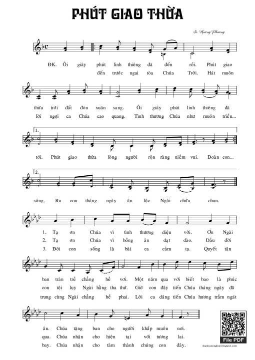 Sheet PDF of Phút giao thừa