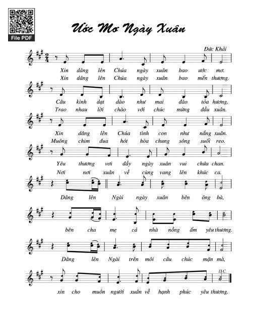 Sheet PDF of Ước mơ ngày xuân