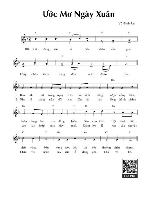 Sheet PDF of Ước mơ ngày xuân