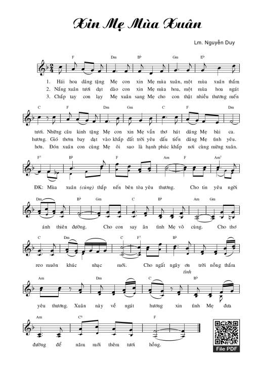 Xin Mẹ mùa xuân - Nguyễn Duy