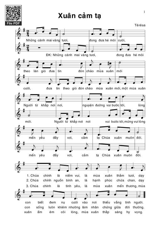 Xuân cảm tạ - Têrêsa