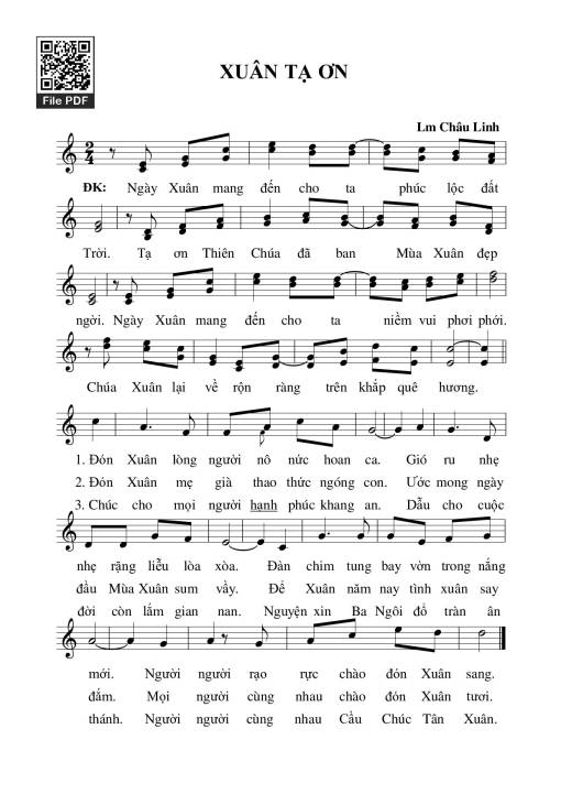 Xuân tạ ơn - Châu Linh