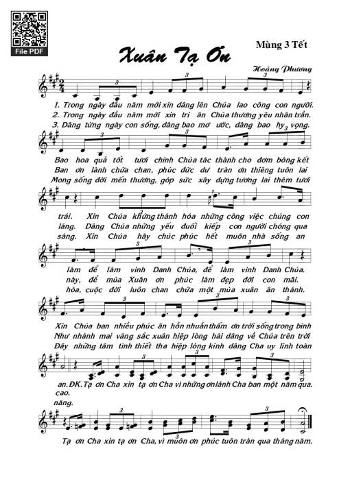 Xuân tạ ơn - Hoàng Phương