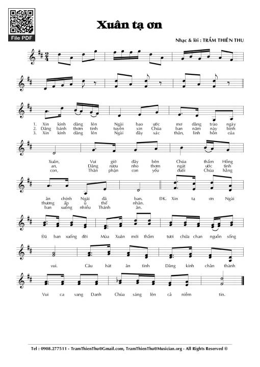 Xuân tạ ơn - Trầm Thiên Thu