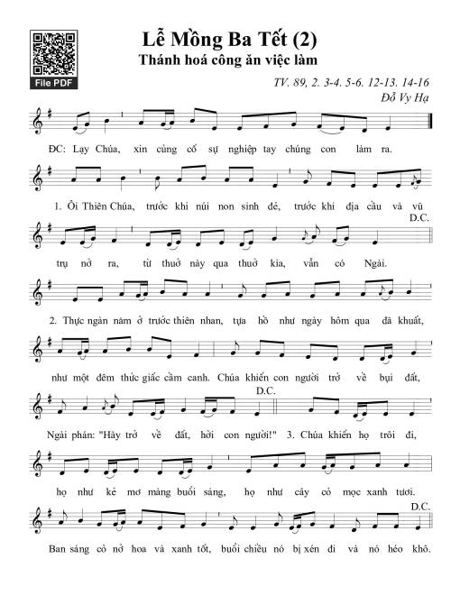 Thánh Vịnh 89, Lễ Mồng Ba Tết
