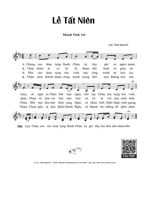 Thánh Vịnh 144, Lễ Tất Niên