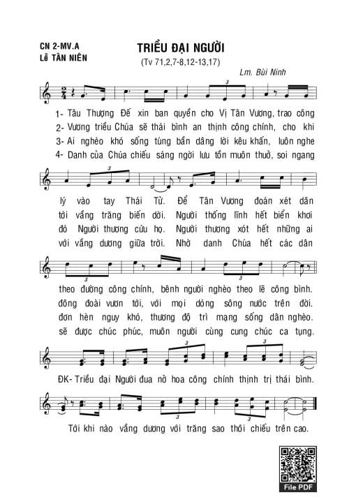 Thánh Vịnh 71, Triều Đại Người