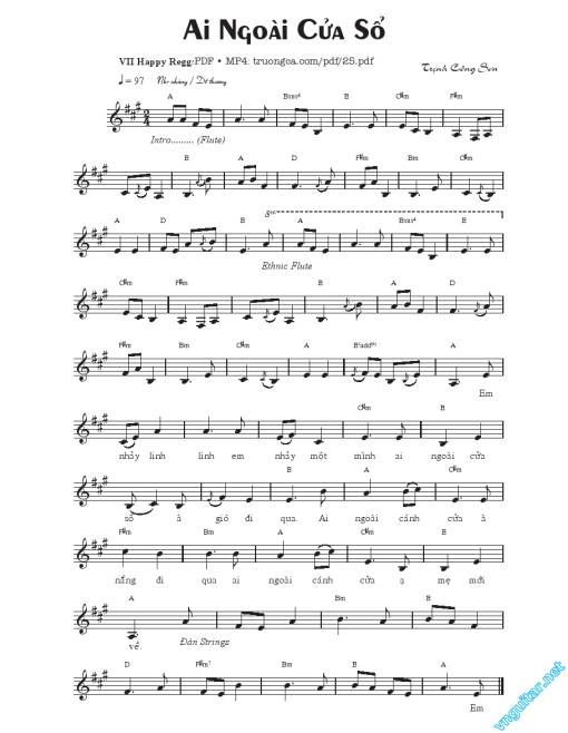 Sheet PDF of Ai ngoài cánh cửa