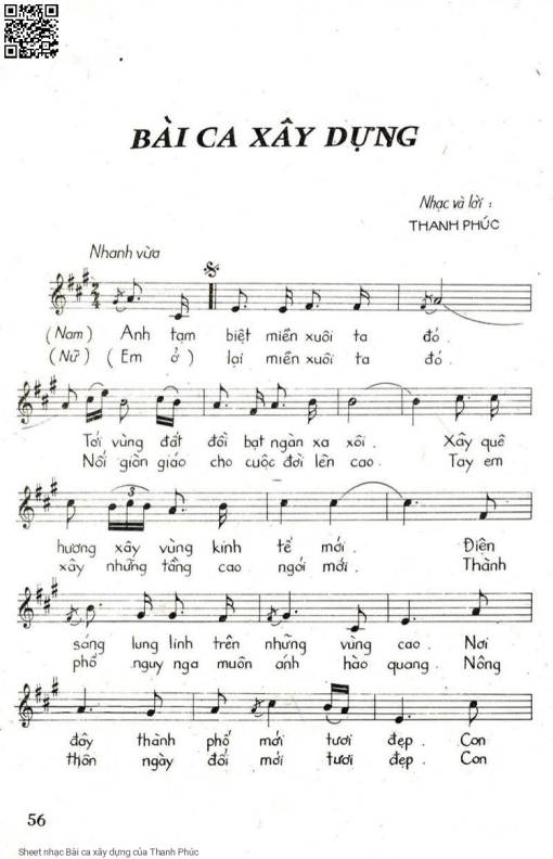 Sheet PDF of Bài ca xây dựng