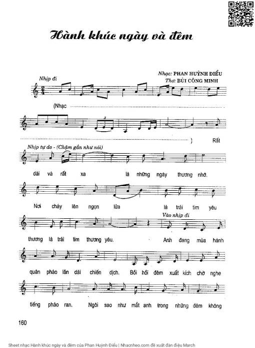Sheet PDF of Hành khúc ngày và đêm