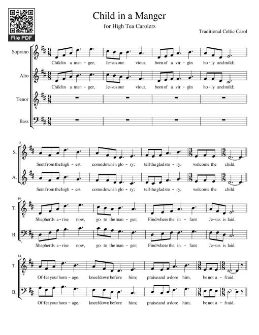 Child in a Manger (SATB)