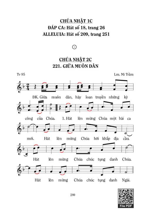 Sheet PDF of Thánh Vịnh 95, Giữa Muôn Dân