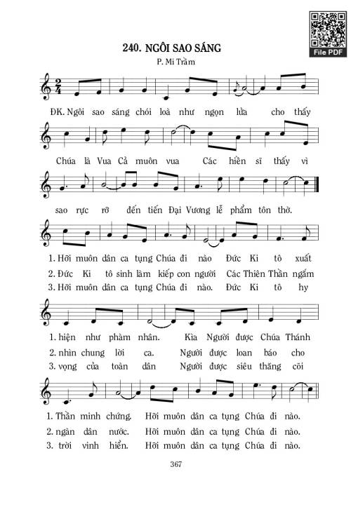 Sheet PDF of Ngôi Sao Sáng