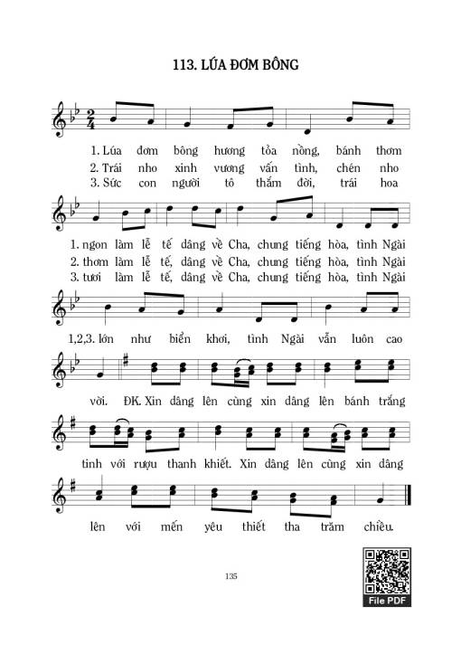 Sheet PDF of Lúa Đơm Bông