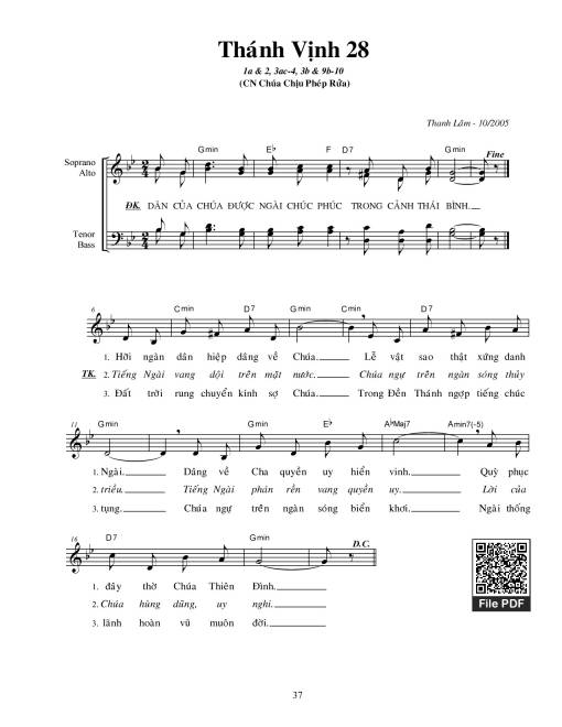 Thánh Vịnh 28, Chúa Nhật Chúa Chịu Phép Rửa