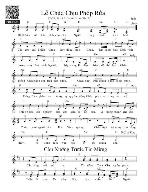 Thánh Vịnh 28, Lễ Chúa Chịu Phép Rửa